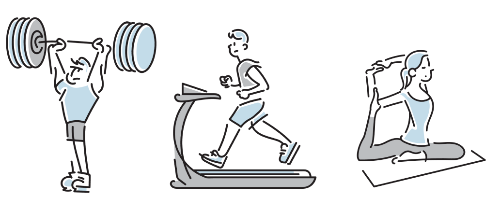 運動器具・社内運動スペース、スポーツクラブ法人契約 イメージ